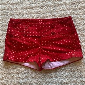 Red polka dot shorts